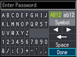 Enter the Wireless password to connect your Epson printer wirelessly