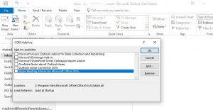 Disable All Outlook Add ins